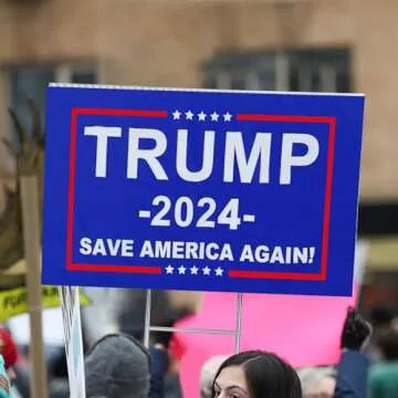 4 Pack Blank Yard Signs 17 x 12 in with Metal Stakes, White Plastic Yard Lawn Sign for Birthday Decoration,Garage Sale,Guidepost, Open House, Rent