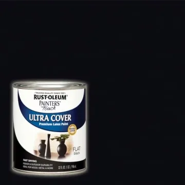 Rust-Oleum Painter's Touch Latex Paint | Versatile Flat Black Finish