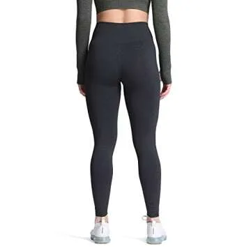 Aoxjox Women's High Waist Seamless Leggings for Workout - 24" in Black Marl