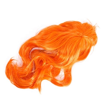 Vibrant Orange Pet Wig for Dogs and Cats - Ideal Costume Accessory