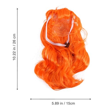 Vibrant Orange Pet Wig for Dogs and Cats - Ideal Costume Accessory