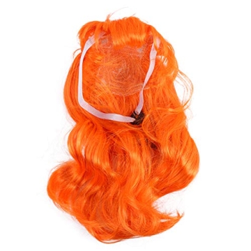 Vibrant Orange Pet Wig for Dogs and Cats - Ideal Costume Accessory