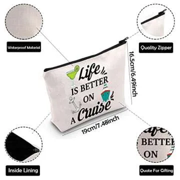 ZJXHPO Cruise Cosmetic Bag for Travel Lovers