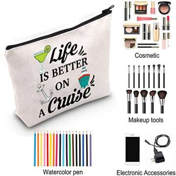 ZJXHPO Cruise Cosmetic Bag for Travel Lovers