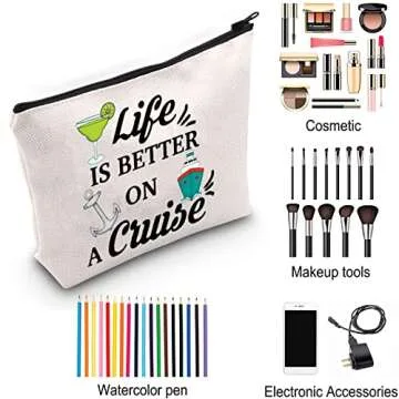 ZJXHPO Cruise Cosmetic Bag for Travel Lovers