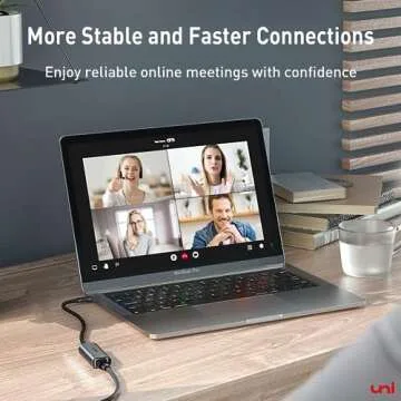 uni USB C to Ethernet Adapter, Driver Free RJ45 to USB C [Thunderbolt 3/4 Compatible], 1Gbps Type-C Gigabit Ethernet LAN Network Adapter for MacBook Pro/Air, iPhone 15 Pro/Max, Dell XPS, Galaxy S8-S23