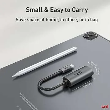 uni USB C to Ethernet Adapter, Driver Free RJ45 to USB C [Thunderbolt 3/4 Compatible], 1Gbps Type-C Gigabit Ethernet LAN Network Adapter for MacBook Pro/Air, iPhone 15 Pro/Max, Dell XPS, Galaxy S8-S23