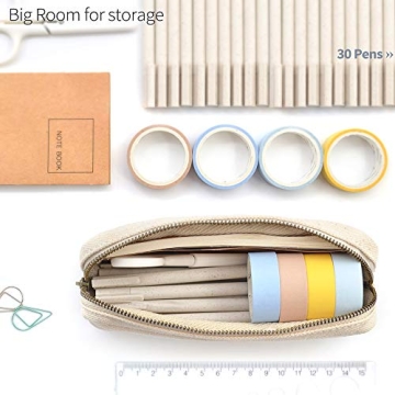 Dobmit Pencil Case with Big Capacity Canvas Pouch