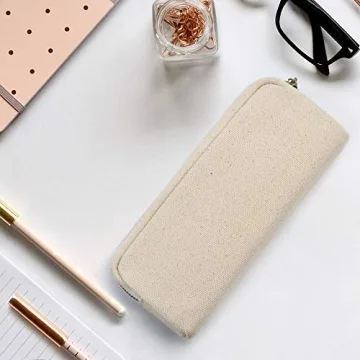 Dobmit Pencil Case with Big Capacity Canvas Pouch