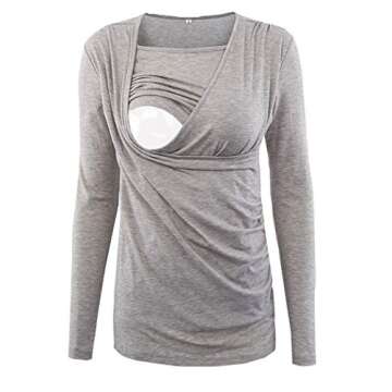 Ecavus Maternity Nursing Tops - Comfortable & Stylish