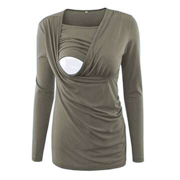 Ecavus Maternity Nursing Tops - Comfortable & Stylish
