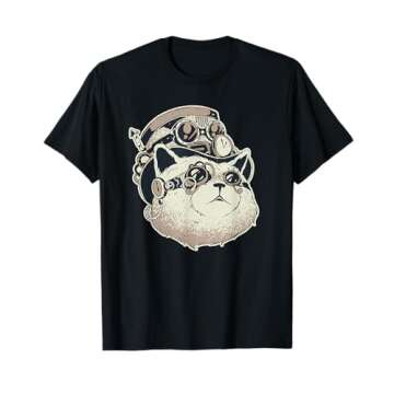 Steampunk Cat Vintage Steam Punk Gift T-Shirt