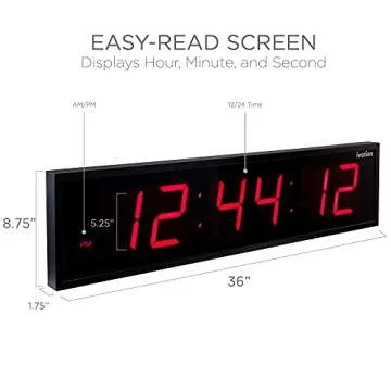 Ivation Jumbo 36" Digital LED Clock with Remote Control