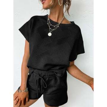 Tankaneo Women's Cute Loungewear Set with Pockets