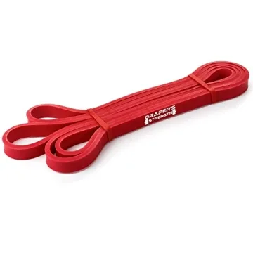 DRAPER'S STRENGTH Heavy Duty Resistance Bands for Powerlifting & Pull-Ups - Red