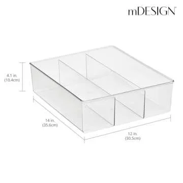 mDesign 3 Compartment Organizer for Kitchen Storage