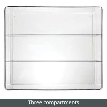mDesign 3 Compartment Organizer for Kitchen Storage