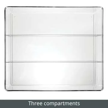 mDesign 3 Compartment Organizer for Kitchen Storage