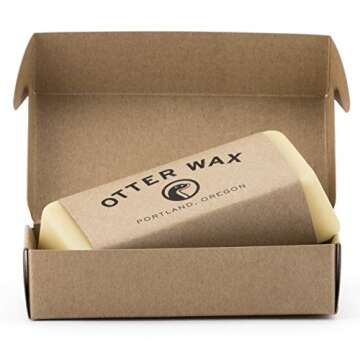 Otter Wax Fabric Wax Bar | Large Bar | Durable Rain Protection | Made in the USA | Waterproof Canvas...