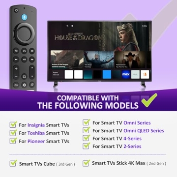 Replacement Voice Remote Control for Fire TV Stick and Smart TVs
