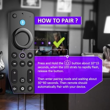 Voice Remote Control for Smart TVs & Fire Stick Accessory