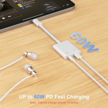 SZHAIYIJIN 2 in 1 USB C to 3.5mm Headphone Adapter