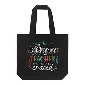 CARAKNOTS Teacher Bag – Stylish Canvas Tote for Educators with Inspirational Quote