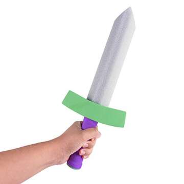 Super Z Outlet Children's Foam Toy Medieval Joust Sword & Shield Knight Set Lightweight Safe for Birthday Party Activities, Event Favors, Toy Gifts