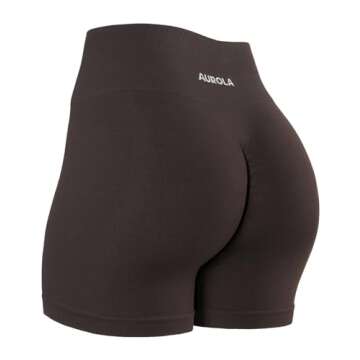 AUROLA Power Scrunch Butt Workout Shorts for Women Seamless Gym Shorts High Waist Tummy Control Yoga...