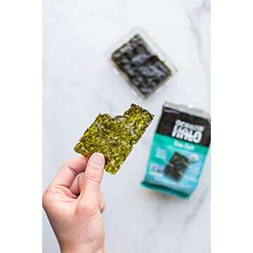 Ocean's Halo Sea Salt Seaweed Snacks, 4 Pack, Organic
