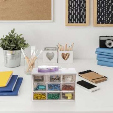 Hacaroa Mini Drawer Organizer for Crafts and More