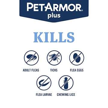 PetArmor Plus Flea and Tick Prevention for Dogs, Dog Flea and Tick Treatment, 6 Doses, Waterproof Topical, Fast Acting, Small Dogs (5-22 lbs)