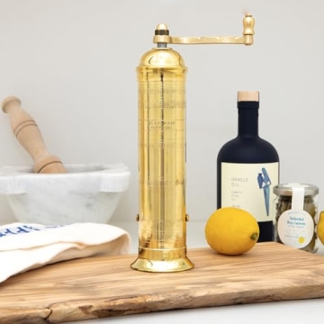 Stylish Alexander Home 10-Inch Brass Pepper Mill
