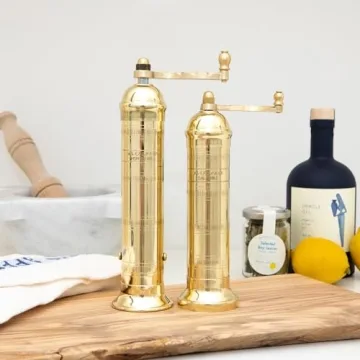 Stylish Alexander Home 10-Inch Brass Pepper Mill