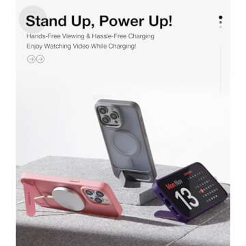 TORRAS Strong Magnetic & Seamless Stand for iPhone 15 Pro Max Case, Fit for MagSafe, Mil-Grade Drop ...