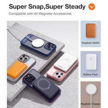 TORRAS Magnetic Stand Case for iPhone 15 Pro Max