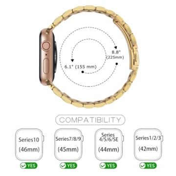 Tasikar Stainless Steel Band for Apple Watch - Elegant & Durable