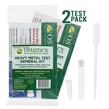 Osumex Heavy Metal Test General Kit for Humans 2 Pack - 8 Range Heavy Metal Urine Test Kits, Metal Testing Kit, Heavy Metal Testing Kit, Urine Metal Tester Heavy Metal Detection, Heavy Metals Test Kit