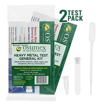 Osumex Heavy Metal Test General Kit for Humans 2 Pack - 8 Range Heavy Metal Urine Test Kits, Metal Testing Kit, Heavy Metal Testing Kit, Urine Metal Tester Heavy Metal Detection, Heavy Metals Test Kit