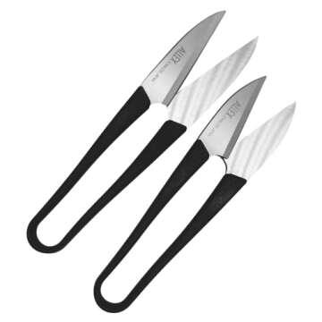 ALLEX Japanese Thread Snips for Sewing and Embroidery 4.1" (Medium), Made in JAPAN, Spring Loaded Small Thread Snippers Scissors, Black