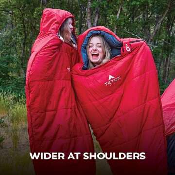 TETON Sports LEEF Ultralight Mummy Sleeping Bag for Outdoor Fun