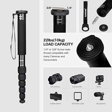 Koolehaoda K-266 6-Section Portable Photography Monopod