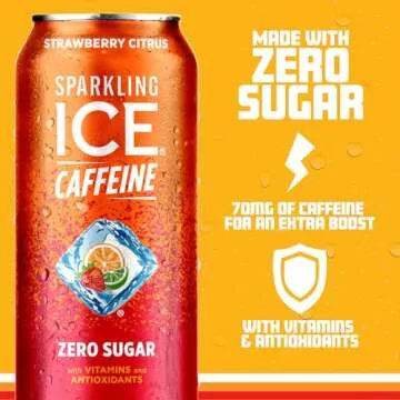 Sparkling Ice Caffeine Strawberry Citrus Sparkling Water
