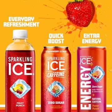Sparkling Ice Caffeine Strawberry Citrus Sparkling Water