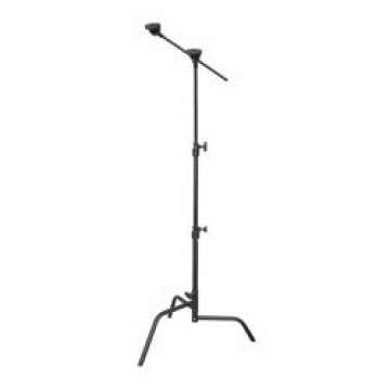 Matthews Hollywood 20" C-Stand w/ Sliding Leg, Includes Grip Head & Arm - Black