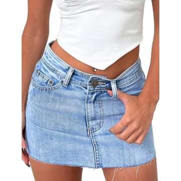 Stylish Just Quella Denim Mini Skirt for Women