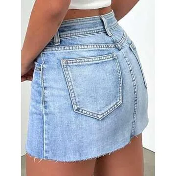 Stylish Just Quella Denim Mini Skirt for Women