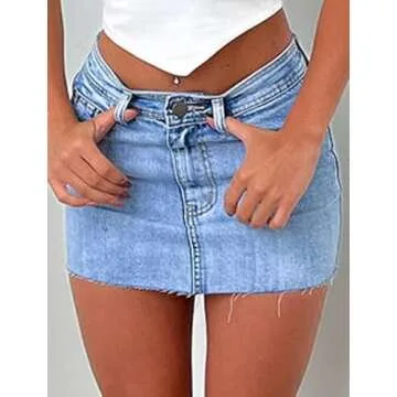 Stylish Just Quella Denim Mini Skirt for Women