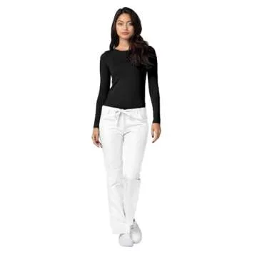 Adar Uniforms Underscrubs for Women 3 Pack - Long Sleeve Underscrub Comfort Tee - 2903 - Black - XL