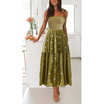 Womens Boho Long Summer Dress for Beach Vacations
